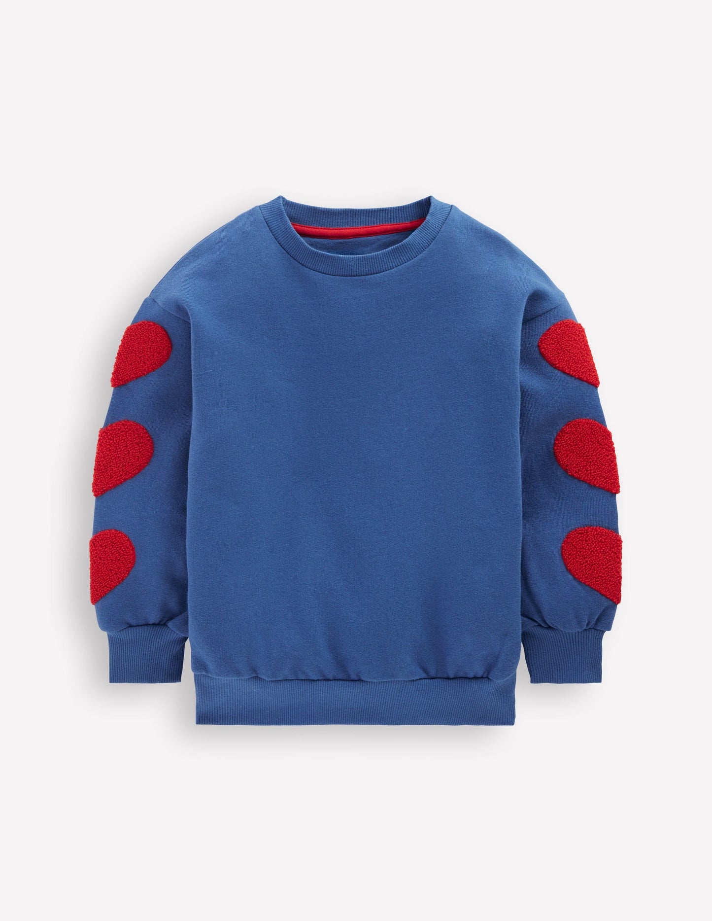Bobbie Appliqué Sweatshirt-Bluejay Hearts