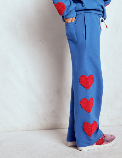 Bobbie Appliqué Sweatpants-Bluejay Hearts
