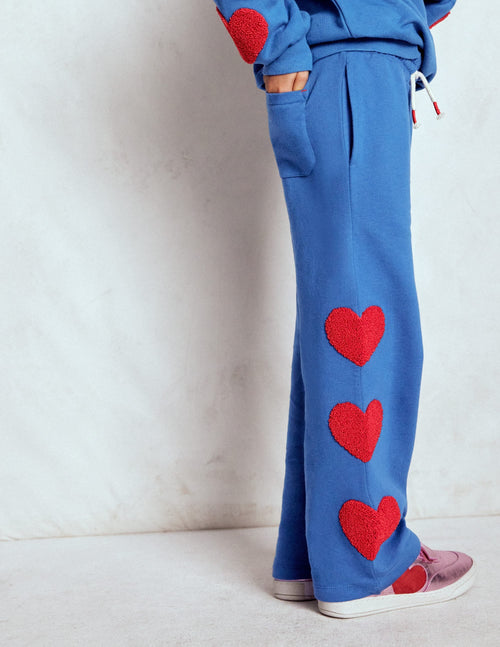 Bobbie Appliqué Sweatpants-Bluejay Hearts