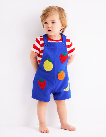 Boucle Jersey Overalls Set-Navy Fruit
