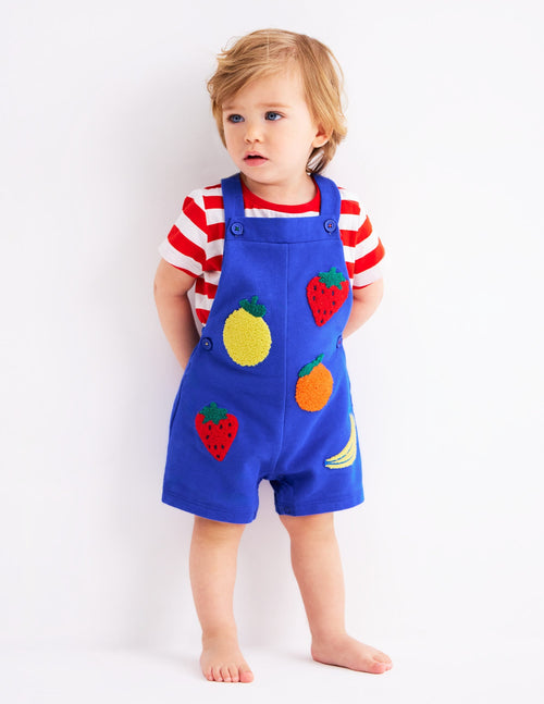 Boucle Jersey Overalls Set-Navy Fruit