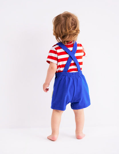 Boucle Jersey Overalls Set-Navy Fruit