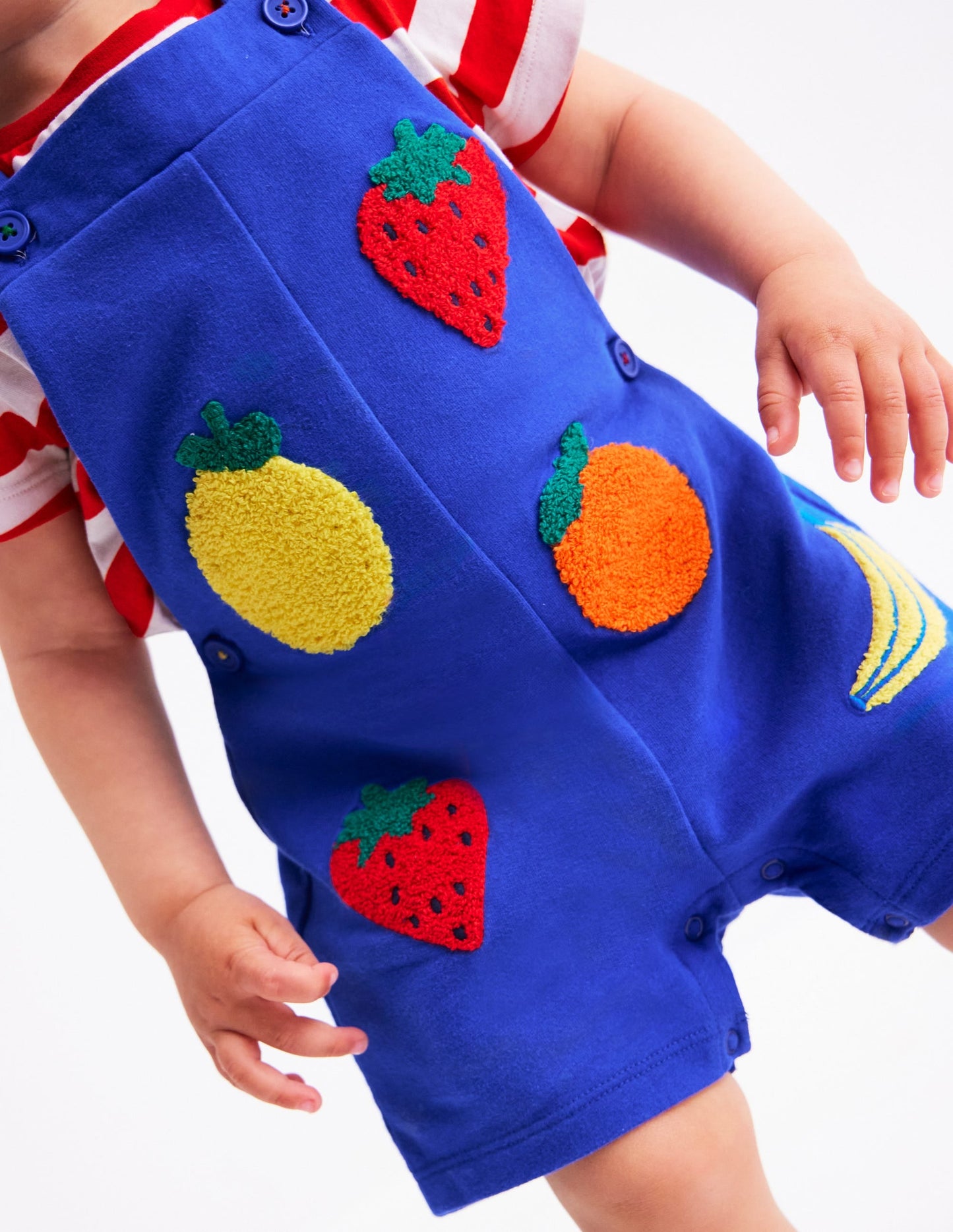 Boucle Jersey Overalls Set-Navy Fruit