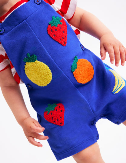 Boucle Jersey Overalls Set-Navy Fruit