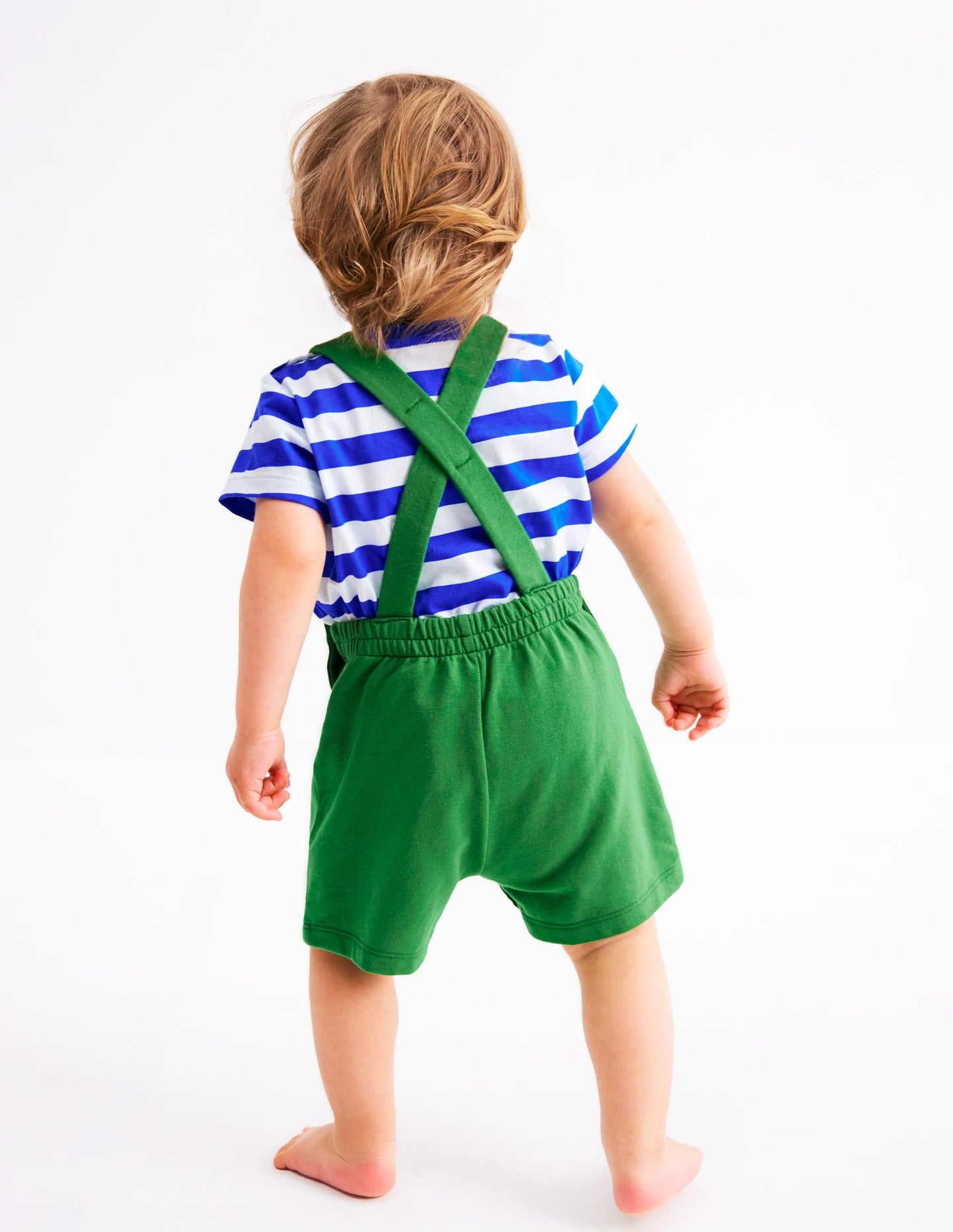 Boucle Jersey Overalls Set-Green Jungle Animals