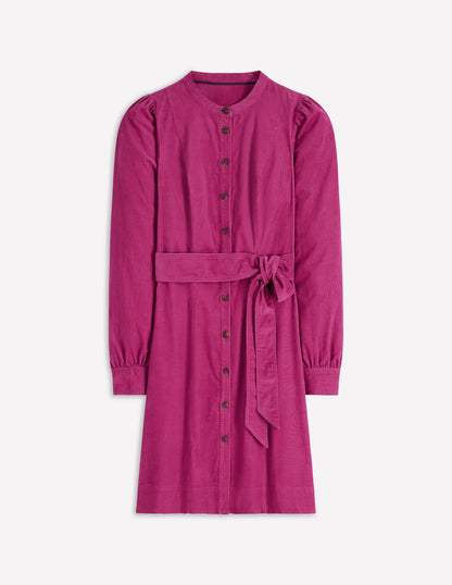 Bre Cord Short Dress-Rich Magenta