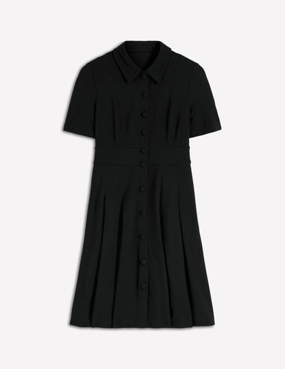 Bridget Ponte Short Dress-Black
