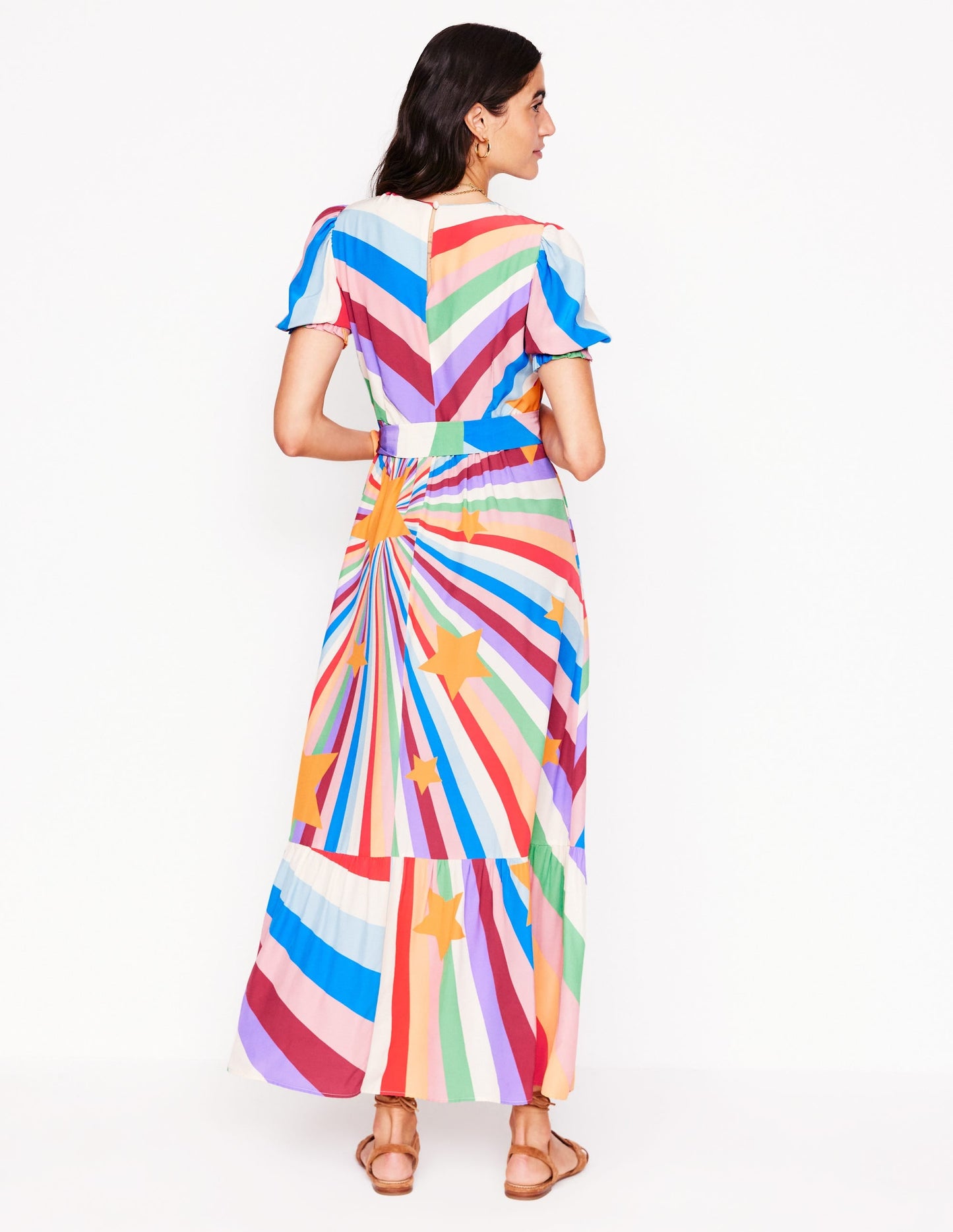 Blouson Crew Neck Dress-Multi, Supernova