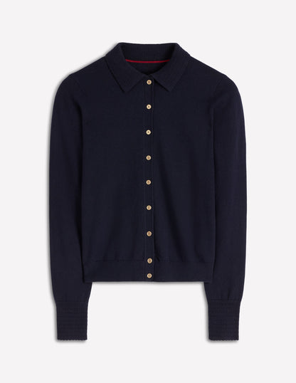 Briony Stitch Cardigan-Navy