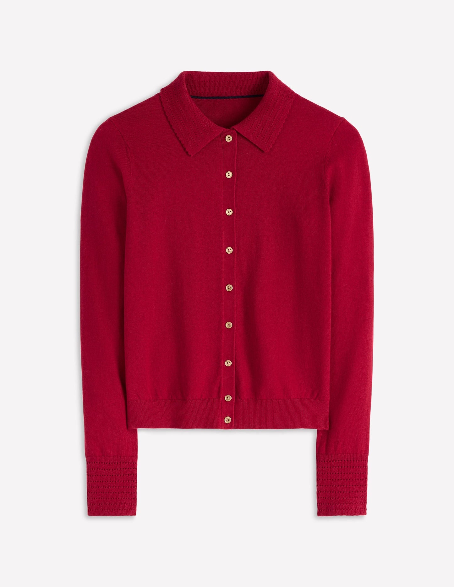 Briony Stitch Cardigan-Crimson Red