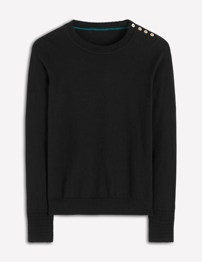 Briony Stitch Sweater-Black
