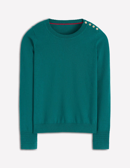Briony Stitch Sweater-Drake Green