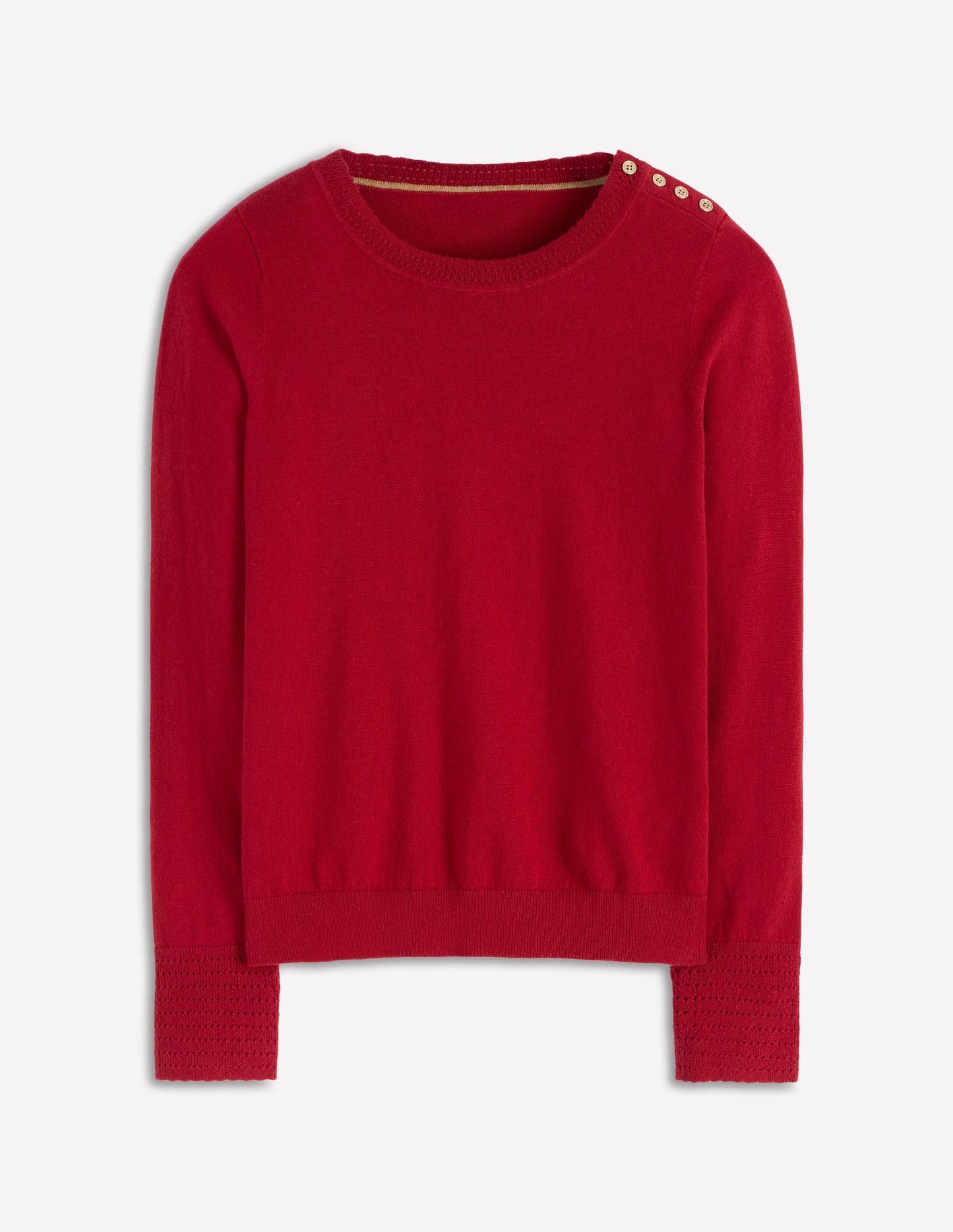 Briony Stitch Sweater-Red Liquorice