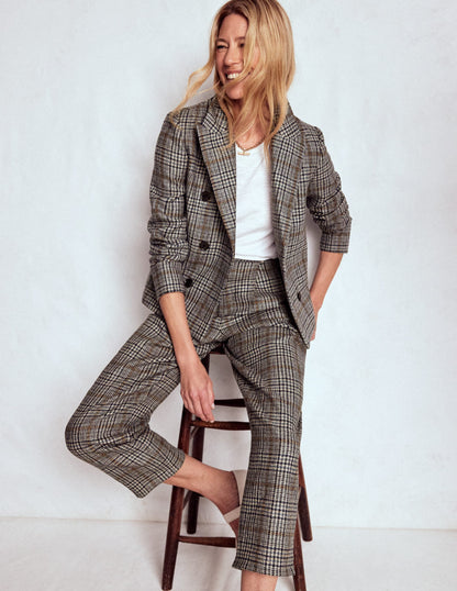 Bloomsbury Wool Pants-Blue and Grey Prince of Wales
