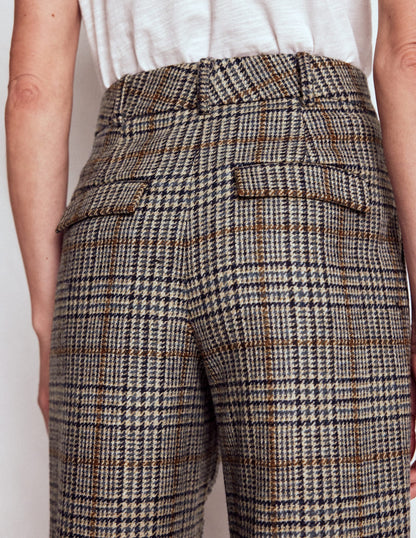 Bloomsbury Wool Pants-Blue and Grey Prince of Wales