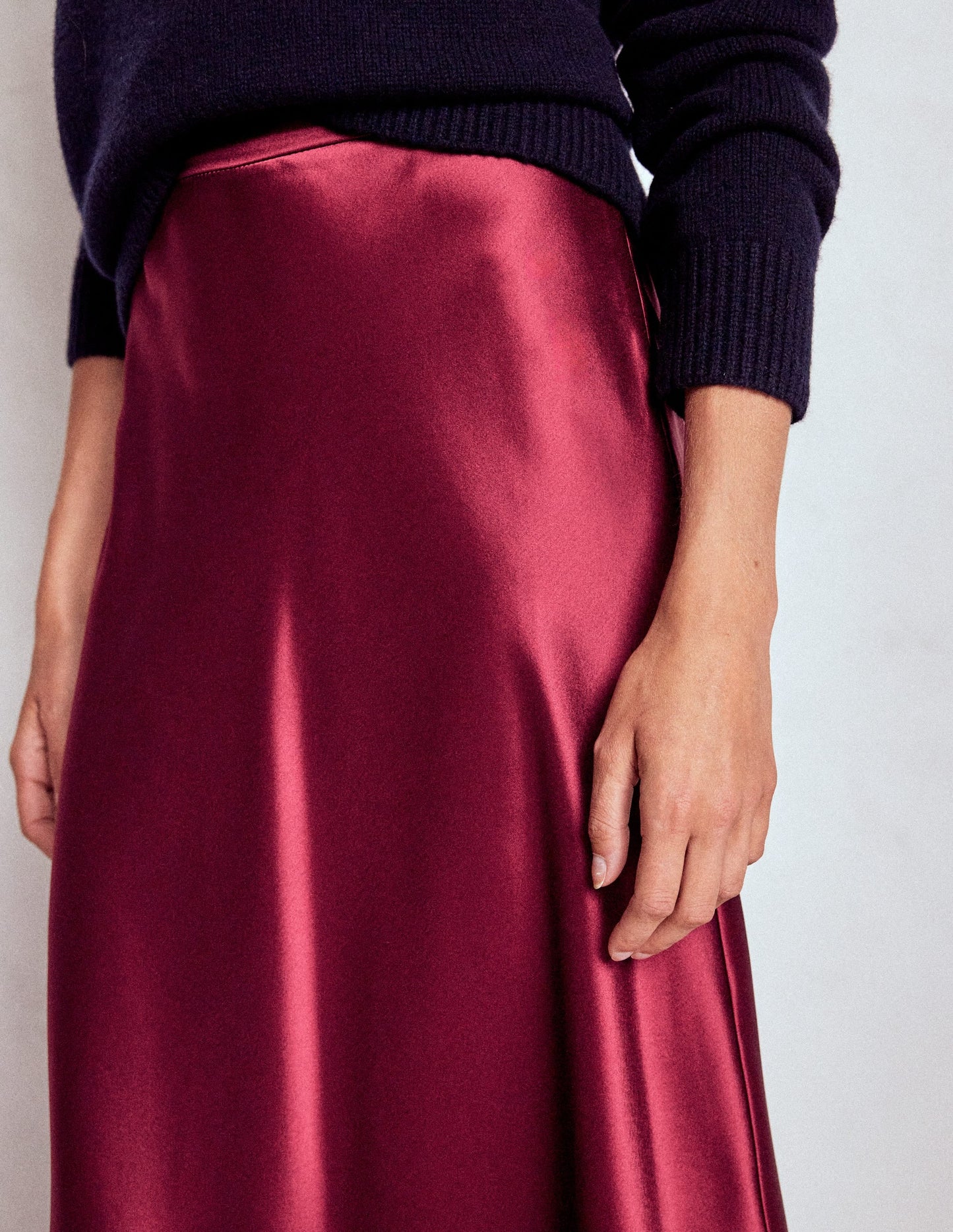 Bias Cut Slip Skirt-Port