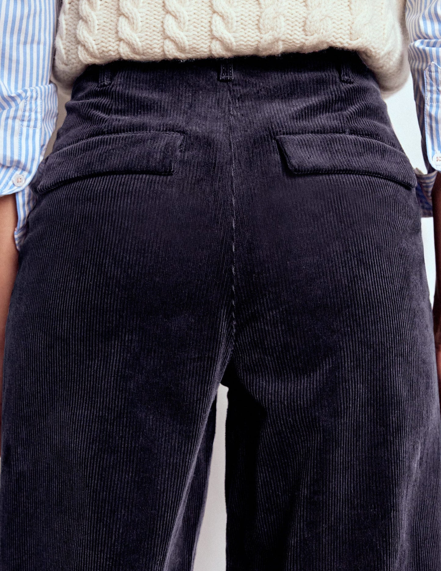 Bloomsbury Cord Pants-NAVY