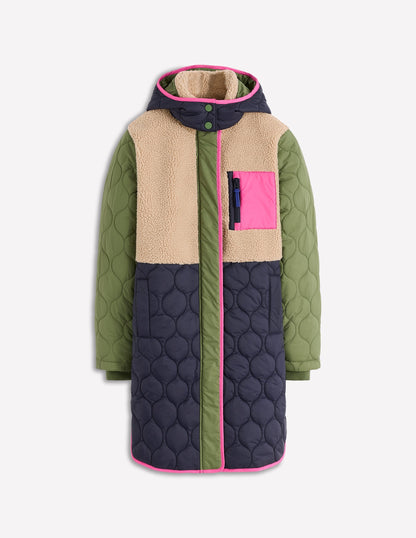 Borg Mix Coat-Multi Borg