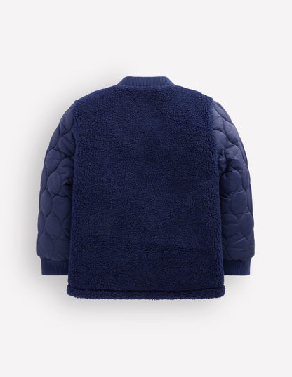 Borg Bomber Jacket-Medieval Blue