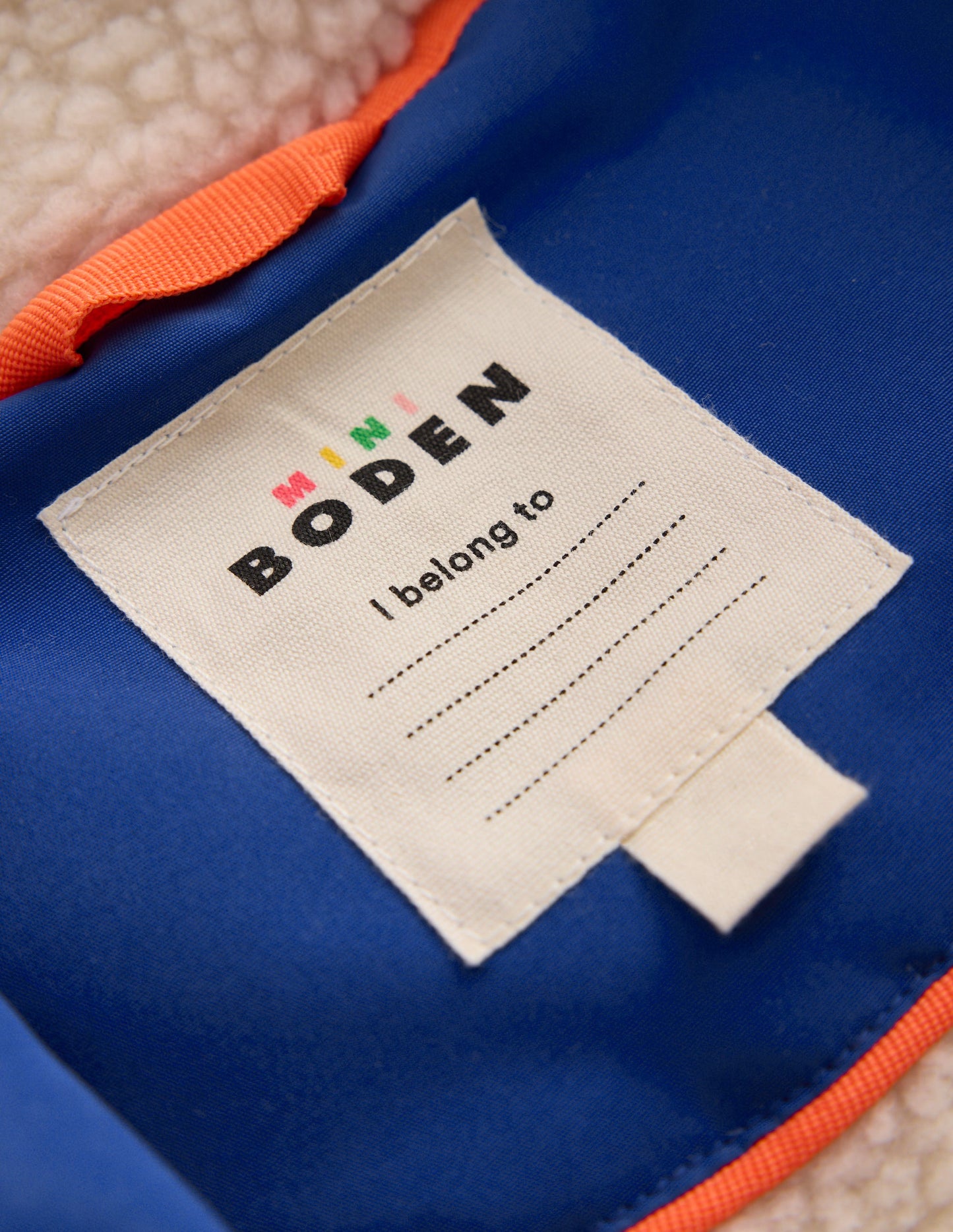 Boys Borg Lined Anorak-Orange Colour Block