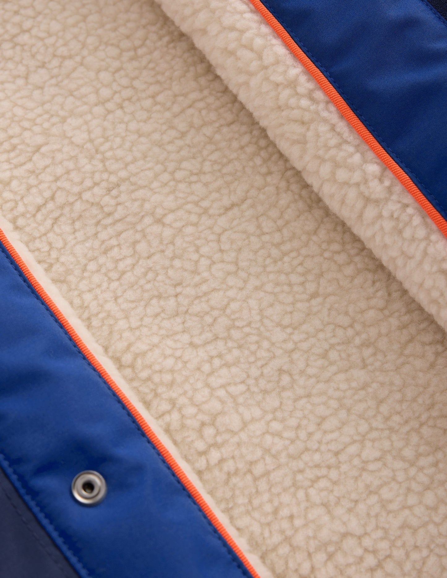 Boys Borg Lined Anorak-Orange Colour Block