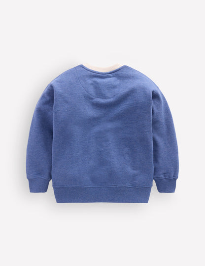Bobbie Appliqué Sweatshirt-Oatmeal Marl Cherries