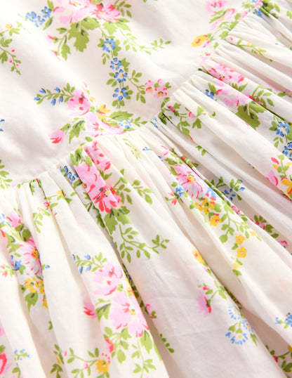 Broderie Back Detail Dress-Soft Ivory Rosa