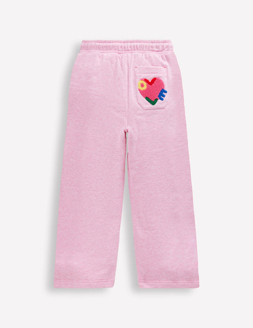 Bobbie Appliqué Sweatpants-Pink Marl Love