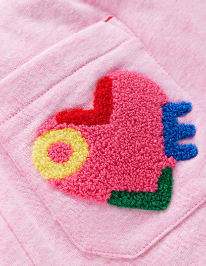 Bobbie Appliqué Sweatpants-Pink Marl Love