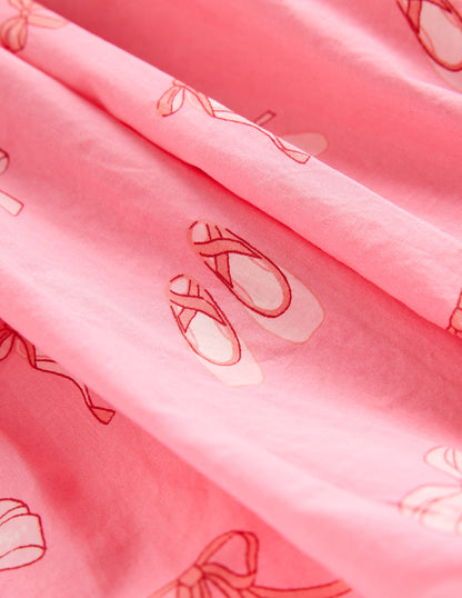 Bubble Hem Rib Dress-Vintage Pink Ballet Shoes
