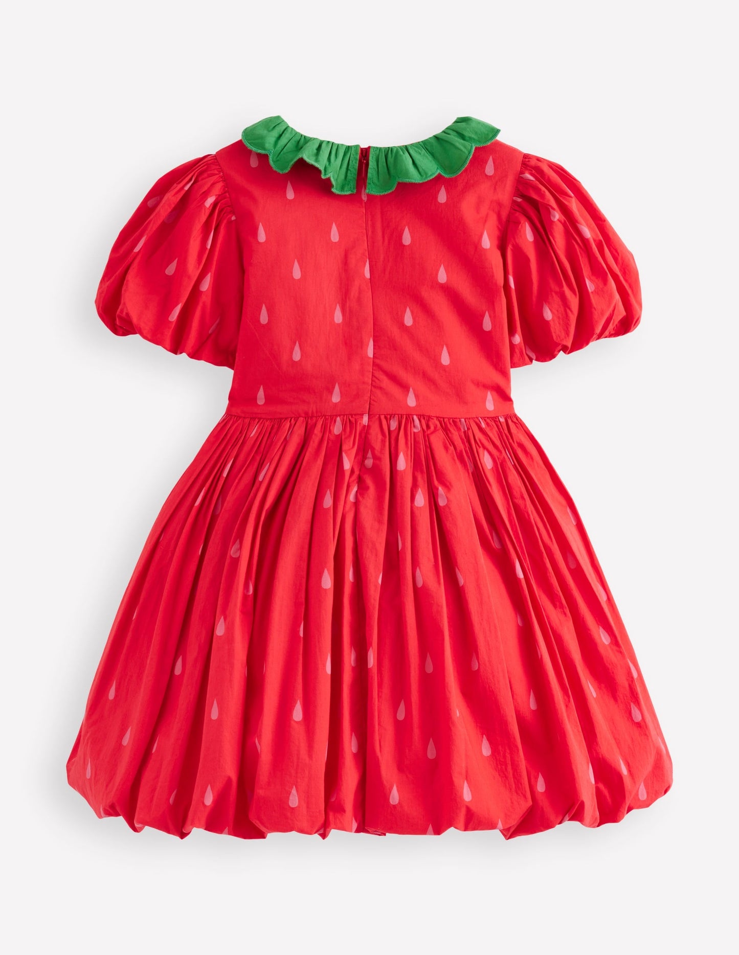 Bubble Hem Dress-Poppy Red Strawberry