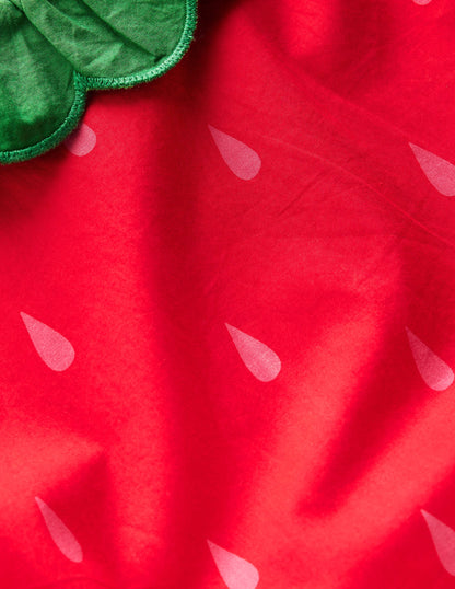 Bubble Hem Dress-Poppy Red Strawberry