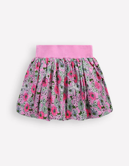 Bubble Hem Skirt-Water Lilly Pink Cornflower