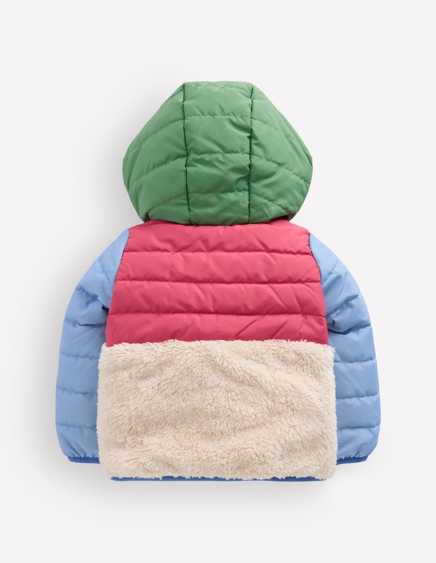 Boys Mixed Borg Jacket-Multi Colourblock