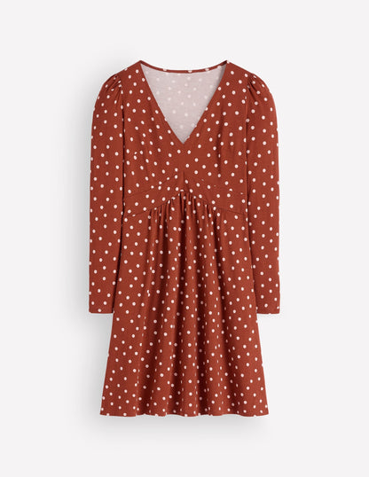 Briony Jersey Short Dress-Arabian Spice, Boden Spot