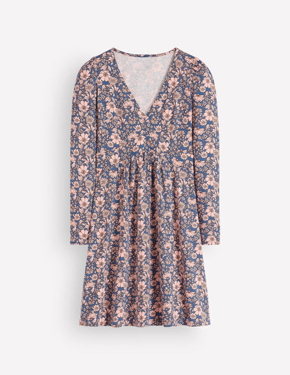 Briony Jersey Short Dress-Ballet Slipper, Floral Field