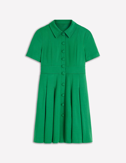 Bridget Ponte Short Dress-Fresh Green