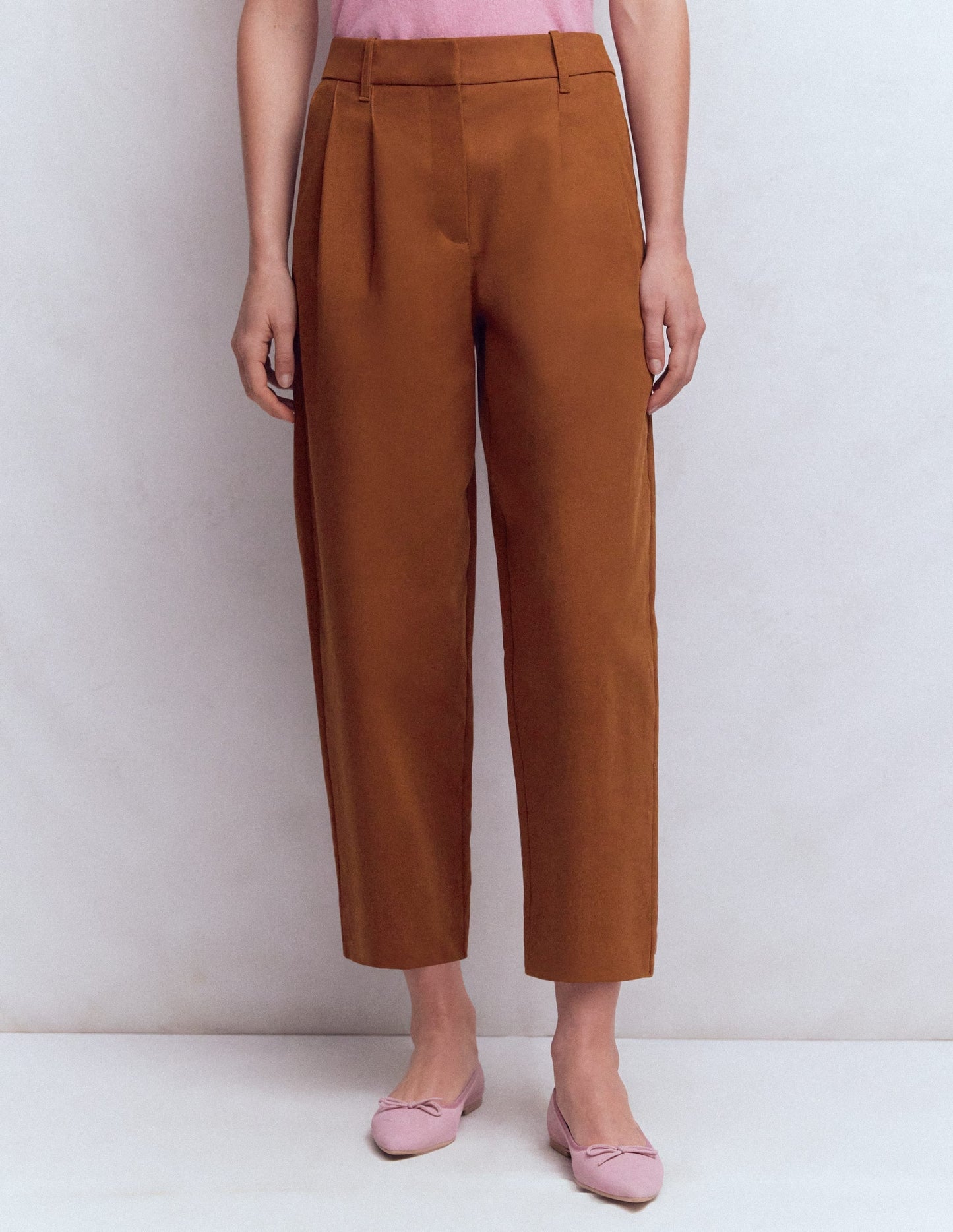 Bloomsbury Cotton Pants-Russet