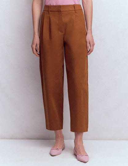 Bloomsbury Cotton Pants-Russet