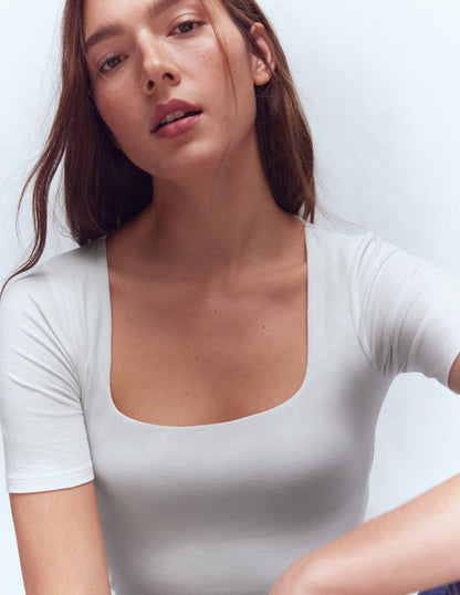 Brooke Double Layer T-shirt-White