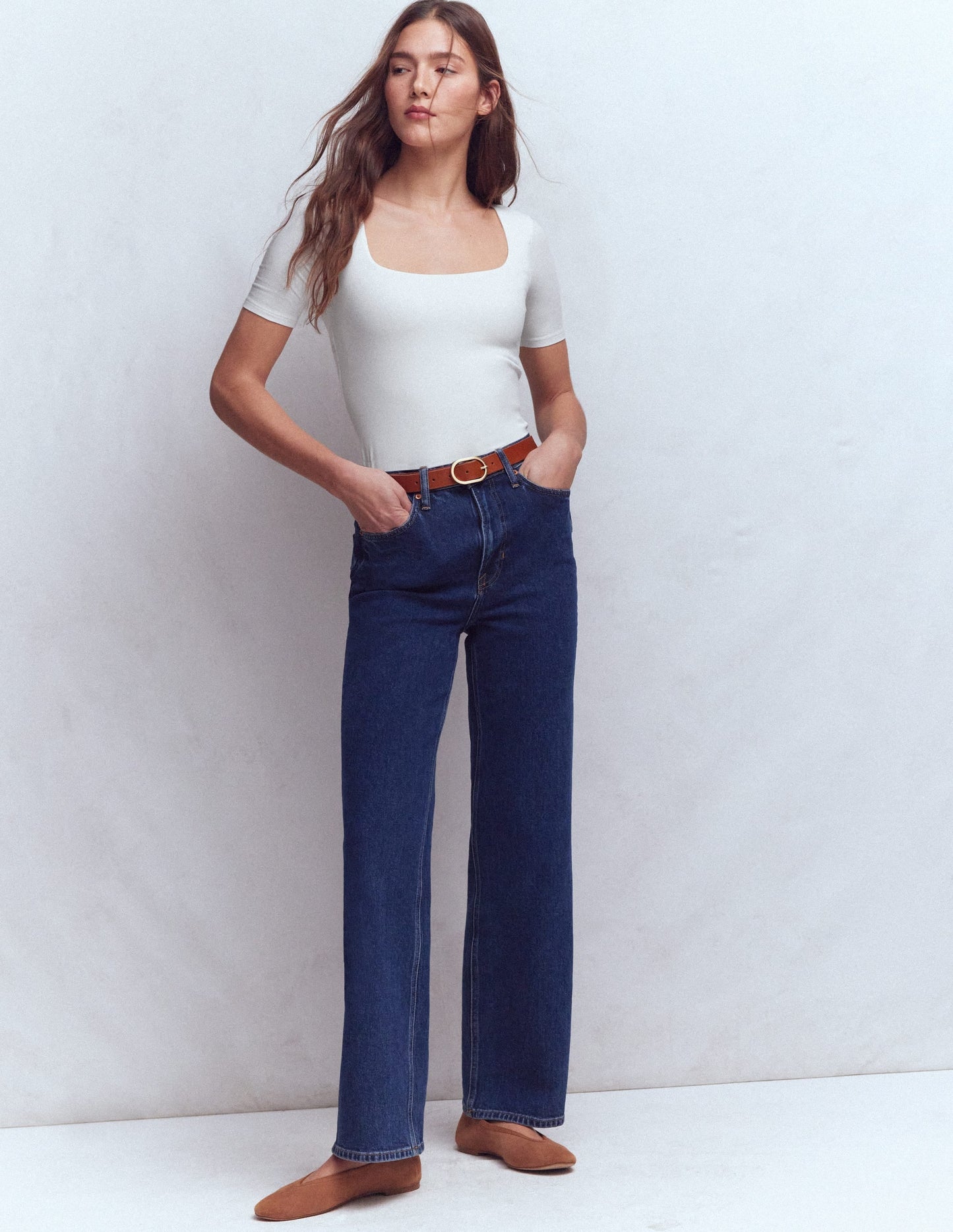 Brooke Double Layer T-shirt-White