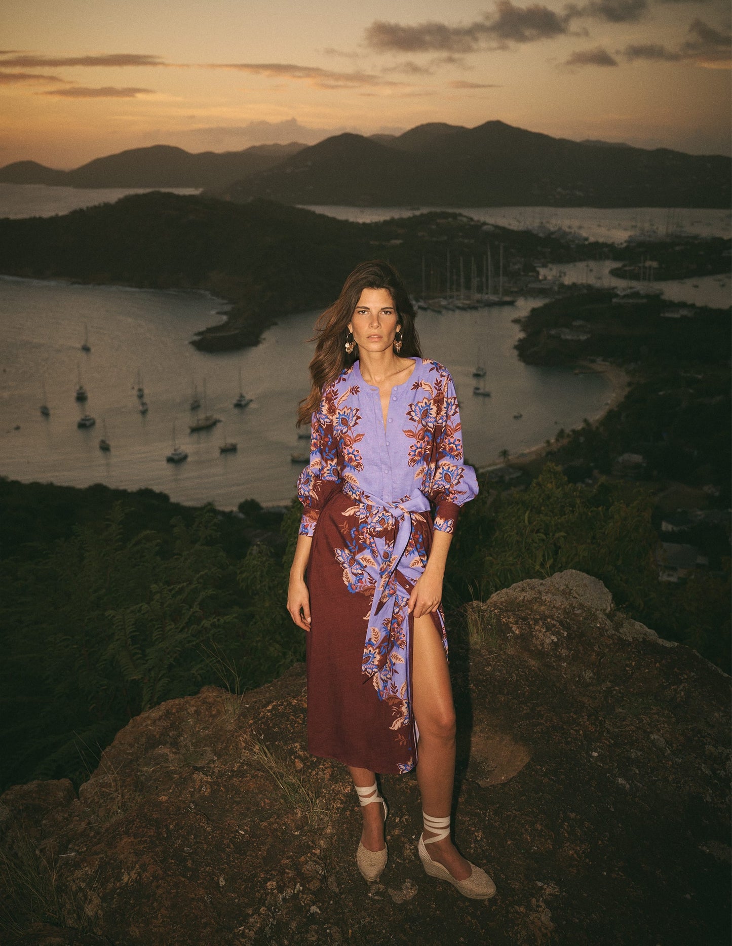 Blouson Sleeve Occasion Dress-Multi, Super Bloom