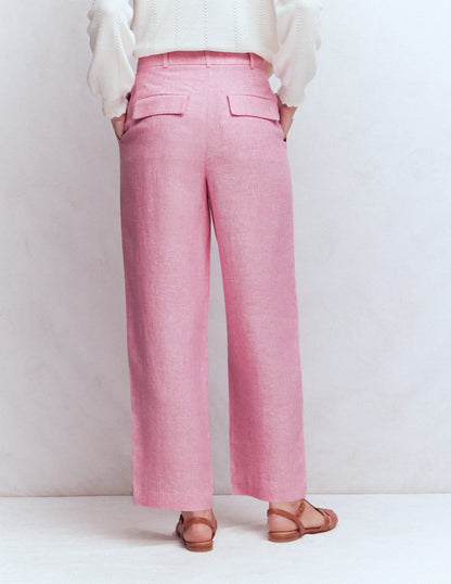 Bloomsbury Linen Pants-Meadowsweet Pink Chambray