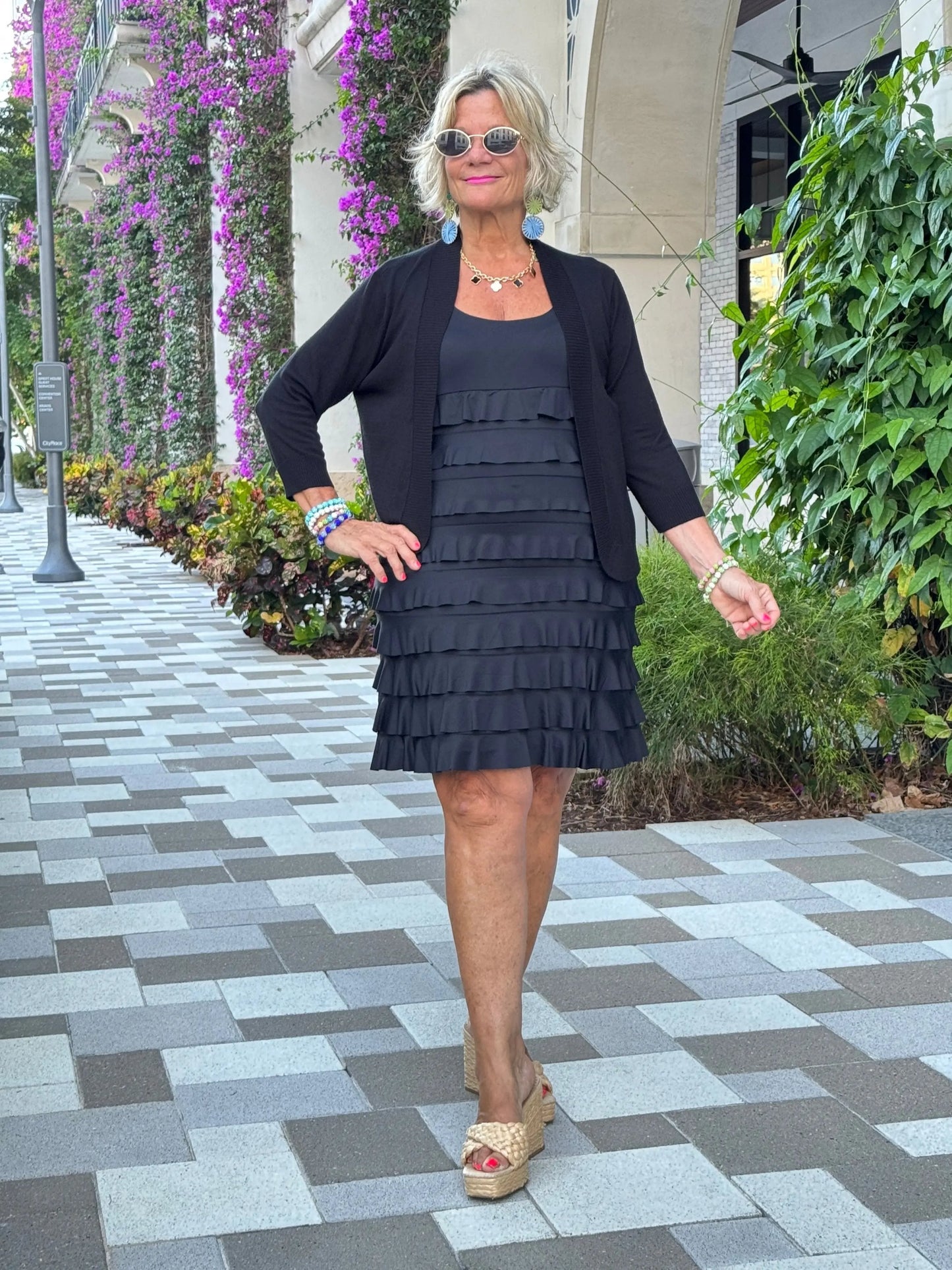 MIAMI NIGHTS  BLACK CHA CHA DRESS SHORT