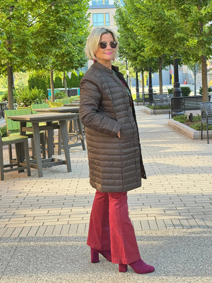 OLIVE LONG PUFFER JACKET
