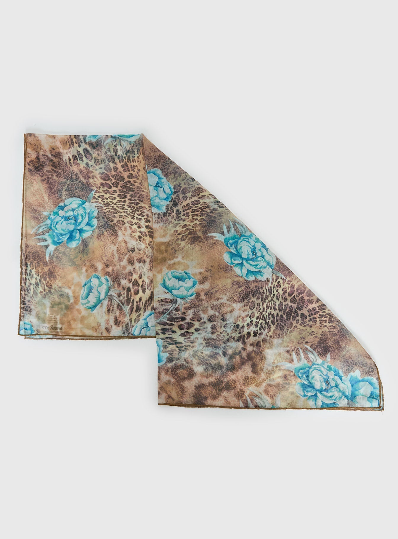 Nellie Chiffon Scarf Leopard Floral
