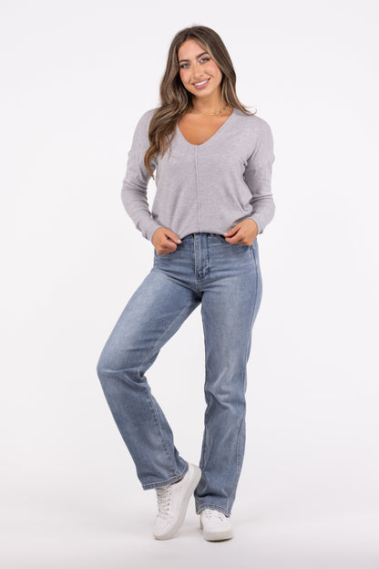 Minutes Pass Women's V-Neck Long Sleeve Top