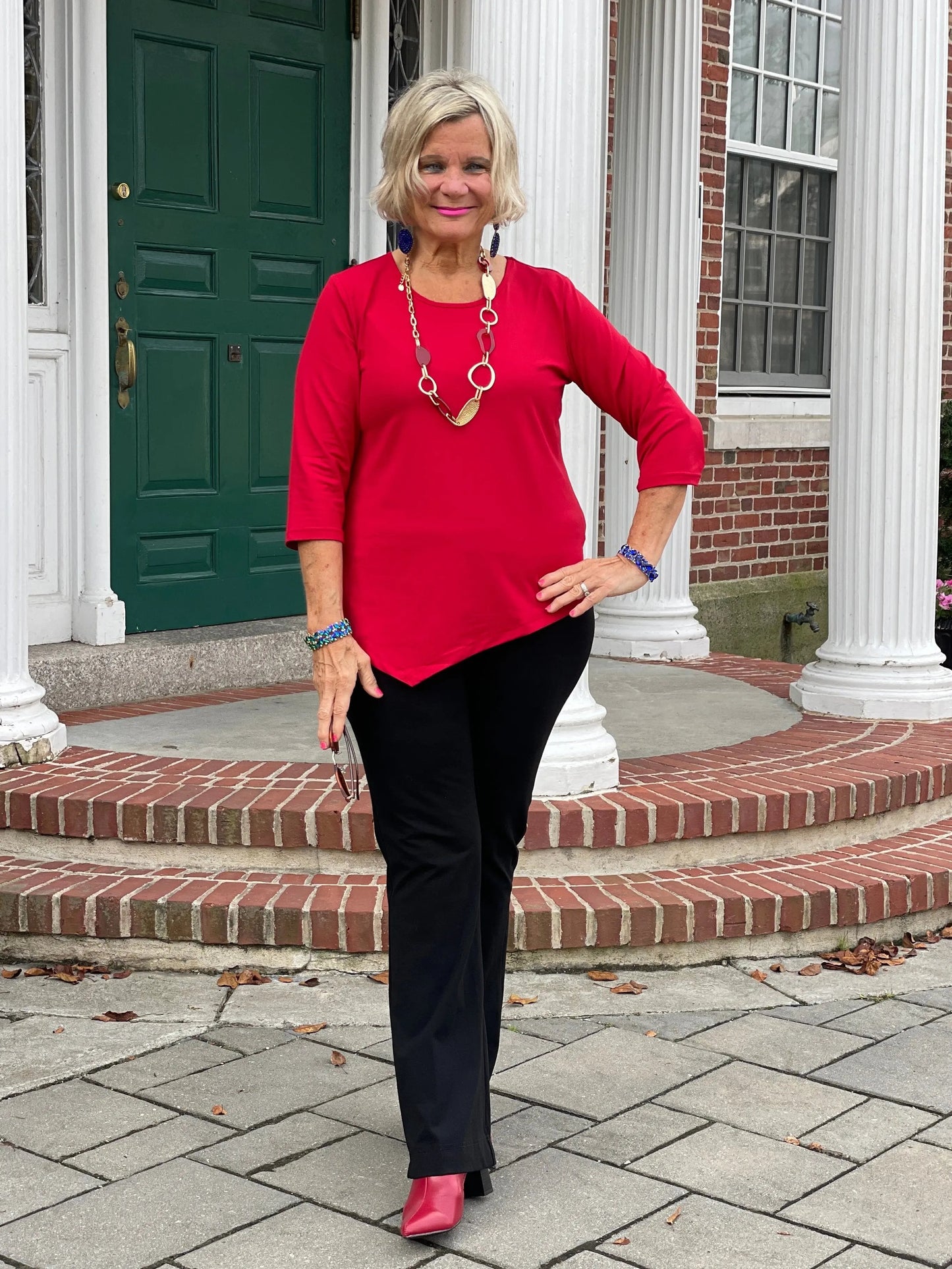 LULU-CRIMSON ASYMMETRIC TOP