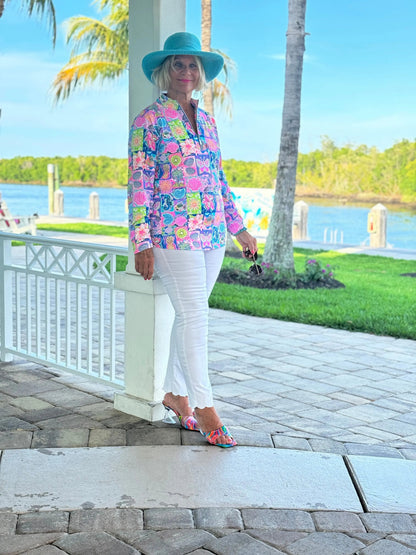 SANDY BEACH COLOR HALF ZIPPER
