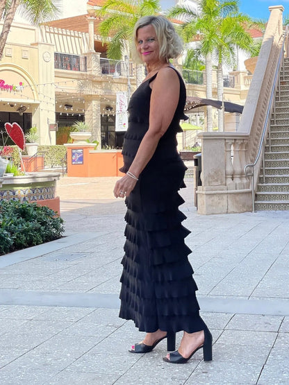 MIAMI NIGHTS  BLACK BLACK CHA CHA DRESS